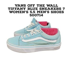 Vans Off The Wall Tiffany Blue Sneakers 7 Women's 5.5 Men's Shoes 500714